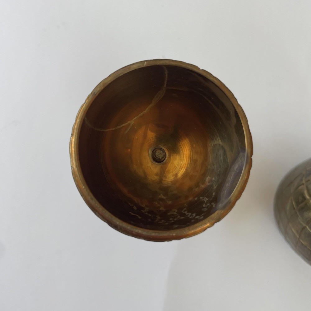 Brass‎ Pineapple Decor Lot *(1) Trinket Box (2) Napkin Rings Made in India - Picture 7 of 13